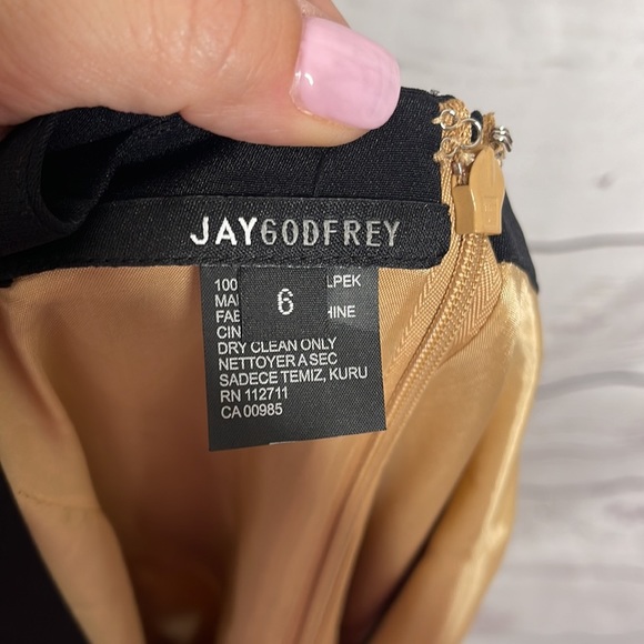 Jay Godfrey 100% Silk Color Block Dress Sz 6! - Picture 9 of 10